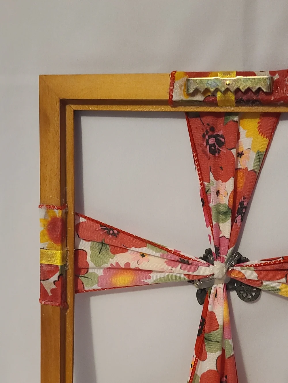 Frame Cross Art Floral Garden Theme Handmade